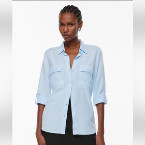 Aritzia Utility Shirt Classic Light Blue Size Xs